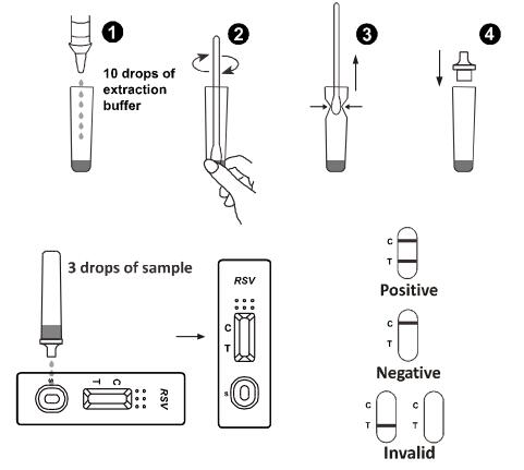 Kwalitatieve de Analyses Snelle Test van Immunochromatographic van de Opsporings Zijstroom voor Ademhalings Syncytial Virusantigeen