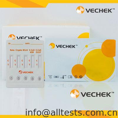 Goede prijs. Rotavirus+Cryptosporidia+Coronavirus+E. Coli K99 +E. Coli O157 Antigen Combo Rapid Test Cassette (Feces) online