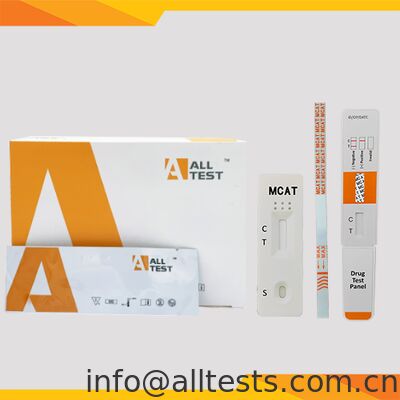 Goede prijs. Metcathinone-test MCAT-oppervlaktestkit met 5 minuten resultaten 500 ng/mL Afsnijding en gemakkelijke visuele interpretatie online