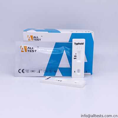 Good price IgM/IgG-Uitrustingen 96,5% van de Tyfus Snelle Test Nauwkeurigheid met Rassenbarrière (Geheel Bloed/Serum/Plasma) online