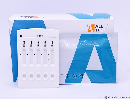Good price Snelle de Testcassette van HBV Combo (Serum/Plasma) met HBsAg, HBsAb, HBeAg, HBeAb, HBcAb online