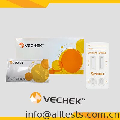 Goede prijs. Canis Ehrlichia-antilichaam + CHW-antigeen combinatie Rapid Test Cassette Snelle resultaten Hoge nauwkeurigheid Eenvoudige operatie online