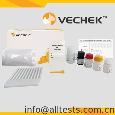 Goede prijs. Hondenallergeen-specifieke IgE-antilichamen Rapid Test Kit 36 minuten Leestyd voor kwalitatieve detectie In 10T-verpakking online