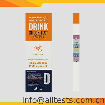 Goede prijs. Snelle resultaten in 1~3 minuten Hoog nauwkeurige drankcontrole test polsband voor gemakkelijke visuele interpretatie online