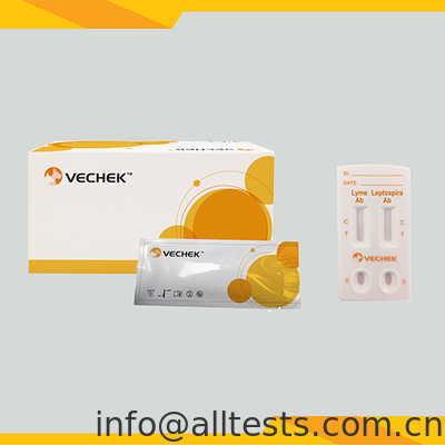 Goede prijs. Lyme-antilichaam + Leptospira-antilichaam Combo Rapid Test Cassette voor diergeneeskundig gebruik met een leestijd van 10 minuten en een hoge nauwkeurigheid voor volbloed/serum/plasma-monsters online